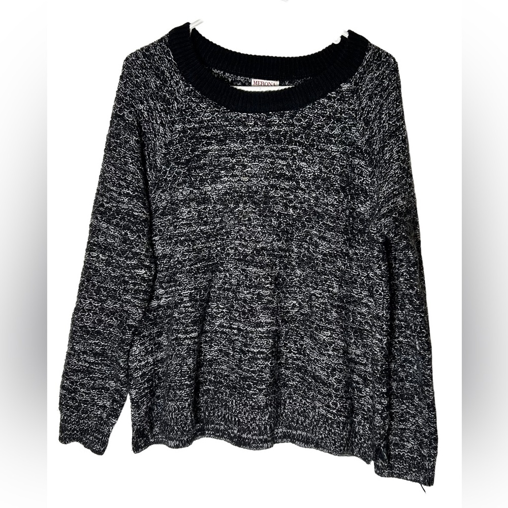Merona‎ Black and White Knit Sweater